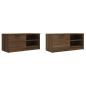 Preview: TV-Schränke 2Stk. Braun Eichen-Optik 80x35x36,5cm Holzwerkstoff