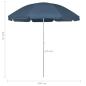 Preview: Strandschirm Blau 240 cm