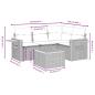 Preview: 5-tlg. Garten-Sofagarnitur mit Kissen Schwarz Poly Rattan