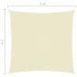 Preview: Sonnensegel Oxford-Gewebe Quadratisch 3x3 m Creme