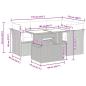 Preview: 5-tlg. Garten-Sofagarnitur mit Kissen Braun Poly Rattan Akazie