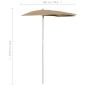 Preview: Halb-Sonnenschirm mit Mast 180x90 cm Taupe