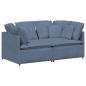 Preview: Modulares Sofa mit Kissen Cordstoff Blau