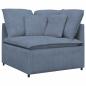 Preview: Modulares Sofa mit Kissen Cordstoff Blau