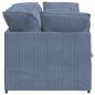 Preview: Modulares Sofa mit Kissen Cordstoff Blau