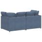 Preview: Modulares Sofa mit Kissen Cordstoff Blau