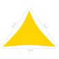Preview: Sonnensegel Oxford-Gewebe Dreieckig 3,6x3,6x3,6 m Gelb