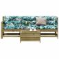 Preview: ARDEBO.de - 4-tlg. Garten-Lounge-Set mit Kissen Kiefernholz Imprägniert