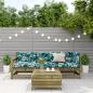 Preview: 4-tlg. Garten-Lounge-Set mit Kissen Kiefernholz Imprägniert