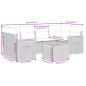 Preview: 7-tlg. Garten-Sofagarnitur mit Kissen Schwarz Poly Rattan