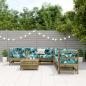 Preview: ARDEBO.de - 6-tlg. Garten-Lounge-Set mit Kissen Imprägniertes Kiefernholz