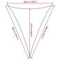 Preview: Sonnensegel 160 g/m² Dreieckig Hellgrau 5x6x6 m HDPE