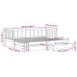 Preview: Tagesbett Ausziehbar mit Schubladen ohne Matratze 80x200 cm