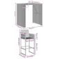 Preview: 5-tlg. Gartenbar-Set ohne Kissen Schwarz Poly Rattan Akazie