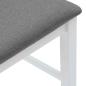 Preview: Barhocker mit Kissen 2 Stk. Weiß Massivholz Gummibaum