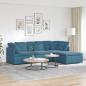 Preview: ARDEBO.de - Modulares Sofa mit Fußhocker Kissen Samt Blau