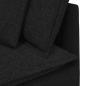 Preview: Modulares Sofa mit Fußhocker Kissen Stoff Schwarz