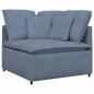 Preview: Modulares Sofa mit Kissen Cordstoff Blau