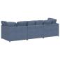 Preview: Modulares Sofa mit Kissen Cordstoff Blau