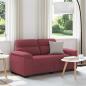 Preview: ARDEBO.de - 2-Sitzer-Sofa Weinrot 120 cm Stoff