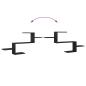 Preview: Wandregal Schwarz Eichen-Optik 104x15x49 cm Holzwerkstoff