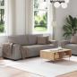 Preview: 2-tlg. Sofagarnitur mit Kissen Taupe Stoff