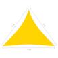 Preview: Sonnensegel Oxford-Gewebe Dreieckig 5x5x5 m Gelb