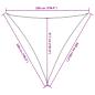 Preview: Sonnensegel 160 g/m² Dreieckig Hellgrau 5x5x5 m HDPE