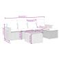 Preview: 6-tlg. Garten-Sofagarnitur mit Kissen Schwarz Poly Rattan