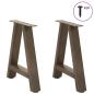 Preview: Couchtischbeine A-Form 2 Stk. 50x(42-43) cm Stahl