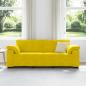 Preview: 3-Sitzer-Sofa Gelb 178 cm Samt