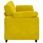 Preview: 3-Sitzer-Sofa Gelb 178 cm Samt