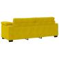 Preview: 3-Sitzer-Sofa Gelb 178 cm Samt