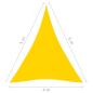Preview: Sonnensegel Oxford-Gewebe Dreieckig 4x5x5 m Gelb