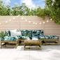 Preview: ARDEBO.de - 6-tlg. Garten-Lounge-Set mit Kissen Imprägniertes Kiefernholz