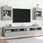 Preview: ARDEBO.de - TV-Wandschränke mit LED-Leuchten 2 Stk. Grau Sonoma