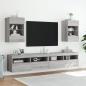 Preview: TV-Wandschränke mit LED-Leuchten 2 Stk. Grau Sonoma