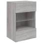 Preview: TV-Wandschränke mit LED-Leuchten 2 Stk. Grau Sonoma