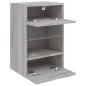 Preview: TV-Wandschränke mit LED-Leuchten 2 Stk. Grau Sonoma