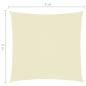 Preview: Sonnensegel Oxford-Gewebe Quadratisch 5x5 m Creme