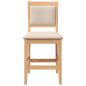 Preview: Barhocker mit Kissen 2 Stk. Natur Massivholz Gummibaum