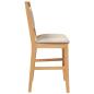 Preview: Barhocker mit Kissen 2 Stk. Natur Massivholz Gummibaum