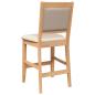 Preview: Barhocker mit Kissen 2 Stk. Natur Massivholz Gummibaum