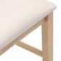 Preview: Barhocker mit Kissen 2 Stk. Natur Massivholz Gummibaum