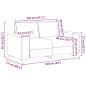 Preview: ARDEBO.de - 2-Sitzer-Sofa Creme 120 cm Stoff