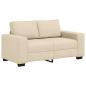 Preview: 2-Sitzer-Sofa Creme 120 cm Stoff