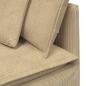 Preview: Modulares Sofa mit Fußhocker Kissen Cordstoff Hellgrün Grau