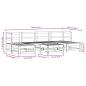 Preview: 7-tlg. Garten-Lounge-Set Massivholz Douglasie