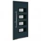 Preview: Haustür Anthrazit 100x210 cm Aluminium und PVC