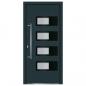 Preview: Haustür Anthrazit 100x210 cm Aluminium und PVC